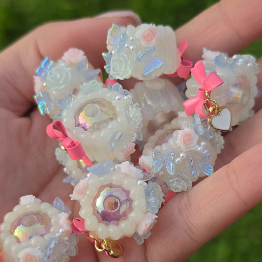 Hand Painted Lumi/Alloy Bow - Ea