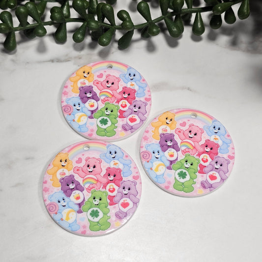 Rainbow Hugs Printed Acrylic Round B – 5cm