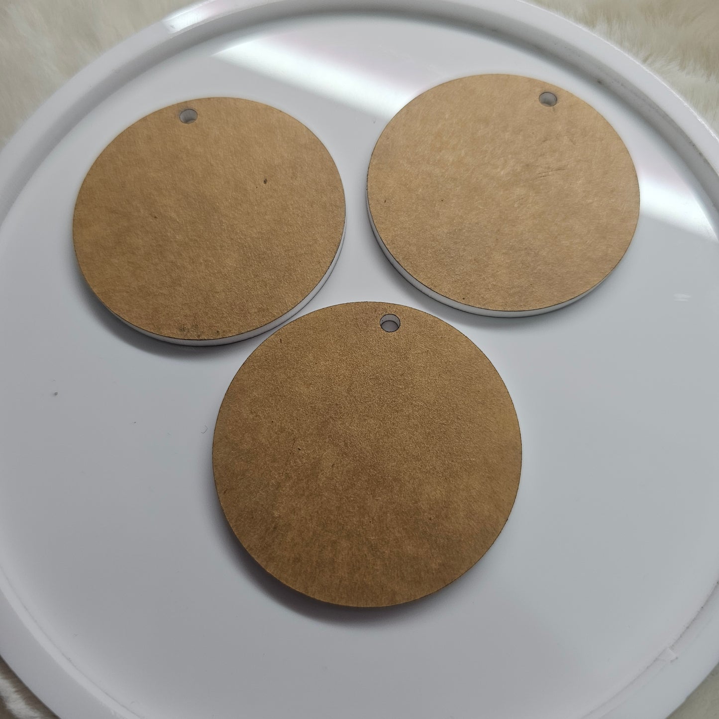 50mm white circle blanks - ea