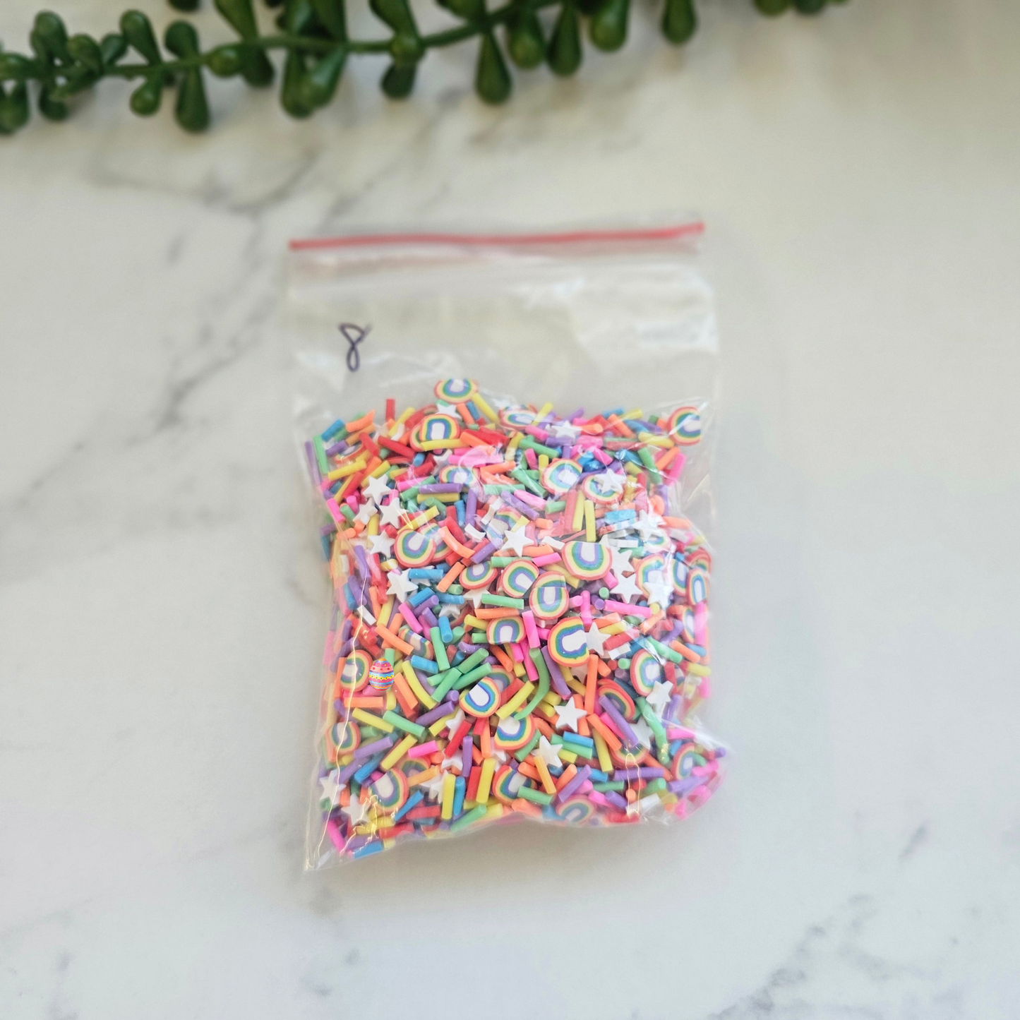 Polymer clay rainbow confetti