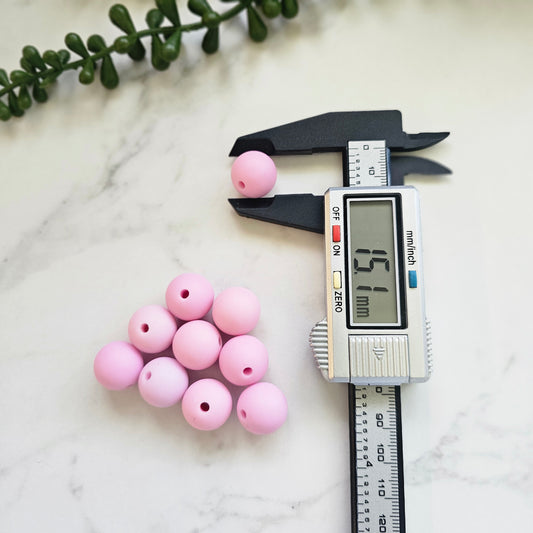 16mm pink matte acrylic beads (pack of 10)